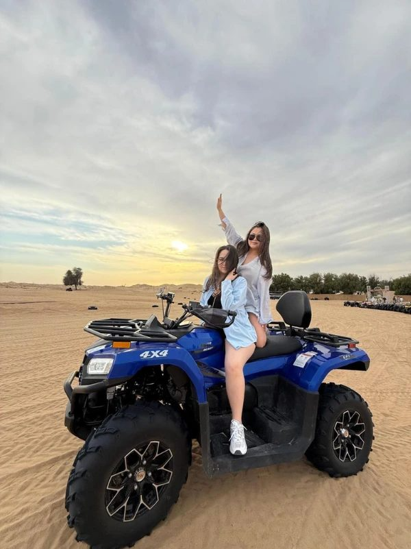 Desert Safari + Quad Bike — The full evening safari plus a self-drive quad-bike blast across the dunes.