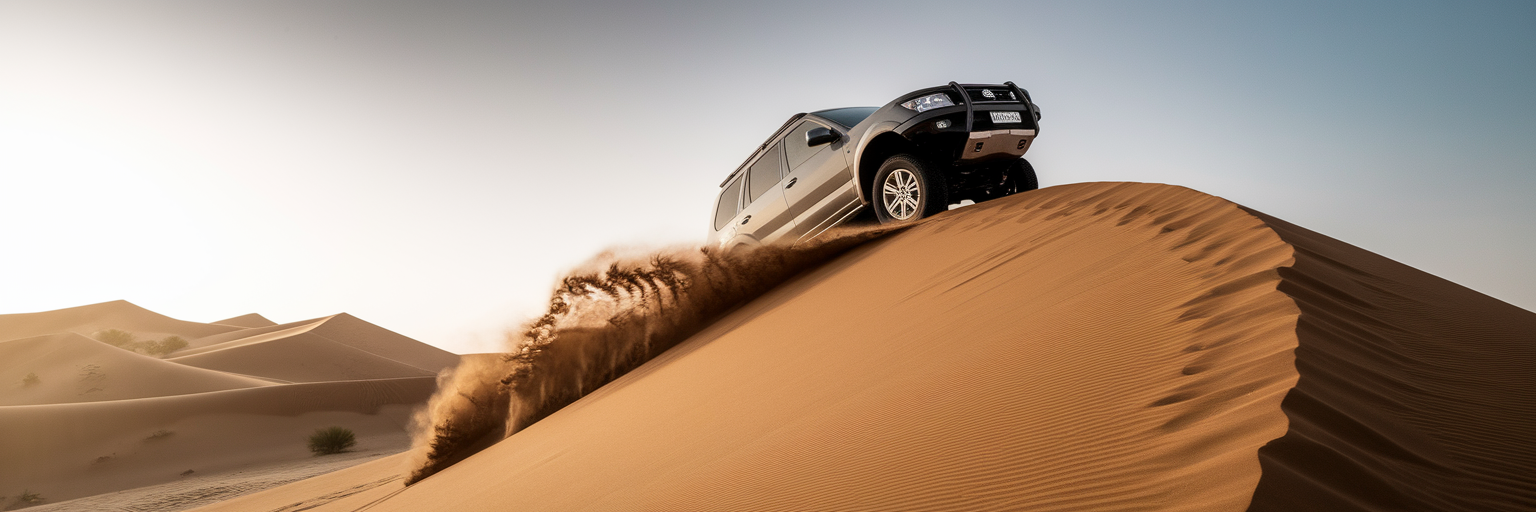 Dune bashing in Dubai desert